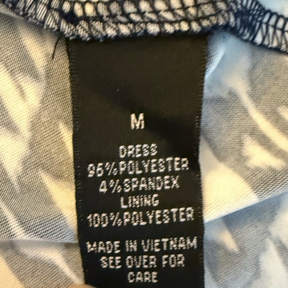 AB Studio Blue Pattern V-Neck Wrap Dress size M - Picture 7 of 9